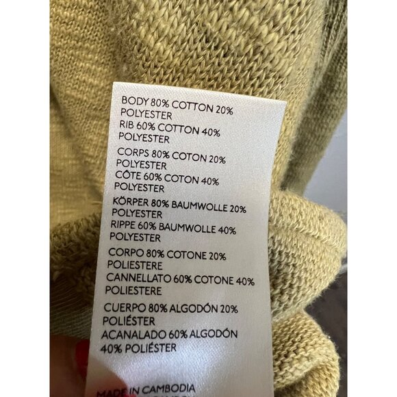 We The Free Loose Knit Cowl Neck Sweater Large Yellow Cotton/Polyester Womens - Picture 10 of 10